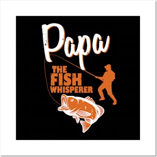 Fisherman Papa The Fish Whisperer Funny Fishing Meme Posters and Art